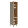 Paneleiro Allure 2 Portas 100% Mdf Jequitibá/Gris Fosco - Linea Brasil