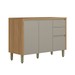 Balcão de Cozinha 120 Cm Allure 2 Portas 3 Gavetas 100% Mdf Jequitibá/Gris Fosco - Linea Brasil