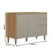 Balcão de Cozinha 120 Cm Allure 2 Portas 3 Gavetas 100% Mdf Jequitibá/Gris Fosco - Linea Brasil