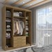 Guarda-Roupa Solteiro Contemporâneo 4 Portas 3 Gavetas Nature/Camarim - Panorama Móveis