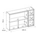 Armário Aéreo Cozinha 120 Cm Allure 2 Portas com Vidro e Led 100% Mdf Jequitibá/Gris Fosco - Linea Brasil