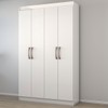 Armário para Escritório Albuquerque 4 Portas 8 Prateleiras Branco - Panorama Móveis