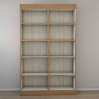 Armário Multiuso Albuquerque 4 Portas 8 Prateleiras Off White/Nogueira - Panorama Móveis