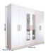 Guarda-Roupa Casal Aurora Radiante 6 Portas 2 Gavetas com Espelho Branco Neve - Panorama Móveis