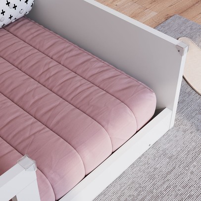 Cama Montessoriana Solteiro Affetto Branco - Completa Móveis