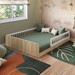 Cama Montessoriana Casal Affetto Aveiro Oak/Branco - Completa Móveis