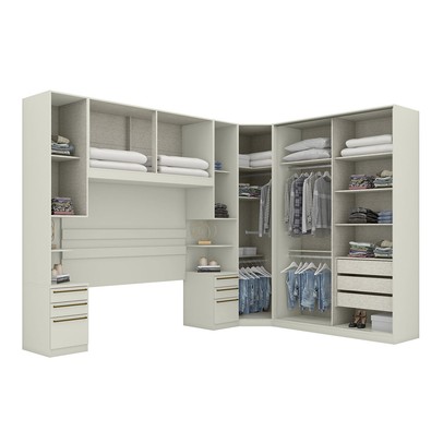 Guarda-Roupa Casal Modulado Seletto 9 Portas 9 Gavetas 11 Prateleiras Areia - Henn