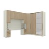 Guarda-Roupa Casal Modulado Seletto 9 Portas 9 Gavetas com Espelho Areia Hp/Jequitibá - Henn