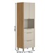 Torre Quente Atena 3 Portas 2 Gavetas 100% Mdf Jequitibá/Off White Fosco - Linea Brasil
