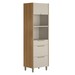 Torre Quente Atena 2 Portas 2 Gavetas 100% Mdf Jequitibá/Off White Fosco - Linea Brasil