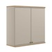 Armário Aéreo Cozinha 80 Cm Atena 2 Portas 100% Mdf Jequitibá/Off White Fosco - Linea Brasil