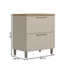 Balcão de Cozinha 80 Cm Atena 1 Porta 1 Gaveta 100% Mdf Jequitiba/Off White Fosco - Linea Brasil