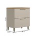 Balcão de Cozinha 80 Cm Atena 1 Porta 1 Gaveta 100% Mdf Jequitiba/Off White Fosco - Linea Brasil