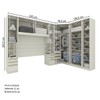 Guarda-Roupa Casal Modulado Seletto 11 Portas 9 Gavetas com Espelho Me20 Areia - Henn