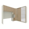 Guarda-Roupa Casal Modulado Seletto 8 Portas 6 Gavetas com Espelho Me21 Areia/Jequitibá - Henn