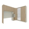 Guarda-Roupa Casal Modulado Seletto 8 Portas 6 Gavetas com Espelho Me22 Areia/Jequitibá - Henn