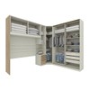 Guarda-Roupa Casal Modulado Seletto 8 Portas 6 Gavetas com Espelho Me22 Areia/Jequitibá - Henn