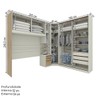 Guarda-Roupa Casal Modulado Seletto 8 Portas 6 Gavetas com Espelho Me22 Areia/Jequitibá - Henn