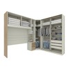 Guarda-Roupa Casal Modulado Seletto 8 Portas 6 Gavetas Me23 Areia/Jequitibá - Henn