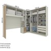 Guarda-Roupa Casal Modulado Seletto 8 Portas 6 Gavetas Me23 Areia/Jequitibá - Henn
