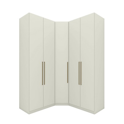 Guarda-Roupa Solteiro Modulado Seletto 5 Portas Me32 Areia - Henn