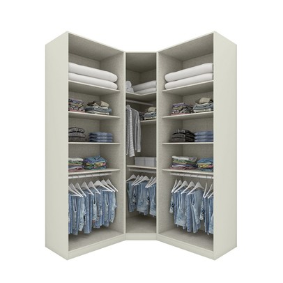 Guarda-Roupa Solteiro Modulado Seletto 5 Portas Me32 Areia - Henn