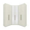 Guarda-Roupa Casal Modulado Seletto 6 Portas 3 Gavetas com Espelho Me31 Areia - Henn