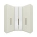 Guarda-Roupa Casal Modulado Seletto 6 Portas 3 Gavetas com Espelho Me31 Areia - Henn