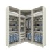Guarda-Roupa Casal Modulado Seletto 6 Portas 3 Gavetas com Espelho Me31 Areia - Henn