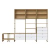 Guarda-Roupa Casal Modulado Infinity 4 Portas 8 Gavetas 100% Mdf Savana/Branco Fosco - Genialflex