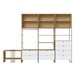 Guarda-Roupa Casal Modulado Infinity 4 Portas 8 Gavetas 100% Mdf Savana/Branco Fosco - Genialflex