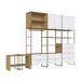 Guarda-Roupa Casal Modulado Infinity 4 Portas 8 Gavetas 100% Mdf Savana/Branco Fosco - Genialflex