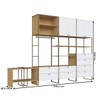 Guarda-Roupa Casal Modulado Infinity 4 Portas 8 Gavetas 100% Mdf Savana/Branco Fosco - Genialflex