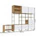 Guarda-Roupa Casal Modulado Infinity 4 Portas 8 Gavetas 100% Mdf Savana/Branco Fosco - Genialflex
