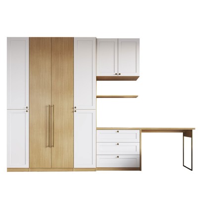 Guarda-Roupa Casal Modulado Infinity 8 Portas 6 Gavetas 100% Mdf Savana/Branco - Genialflex
