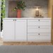 Cômoda Infinity 2 Portas 3 Gavetas 100% Mdf Branco Fosco - Genialflex