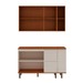 Cozinha Compacta Auris 6 Portas 3 Gavetas 100% Mdf Off White/Canela - Genialflex