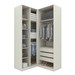 Guarda-Roupa Solteiro Modulado Seletto 4 Portas 3 Gavetas Me27 Areia/Jequitibá - Henn