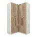 Guarda-Roupa Solteiro Modulado Seletto 4 Portas 3 Gavetas Me27 Areia/Jequitibá - Henn