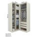 Guarda-Roupa Solteiro Modulado Seletto 4 Portas 3 Gavetas Me27 Areia/Jequitibá - Henn