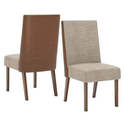 Cadeiras Kit 2 Cadeiras anne Nature/Caramelo/Creme - Henn