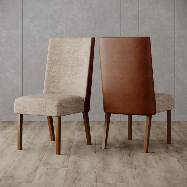Cadeiras Kit 2 Cadeiras anne Nature/Caramelo/Creme - Henn