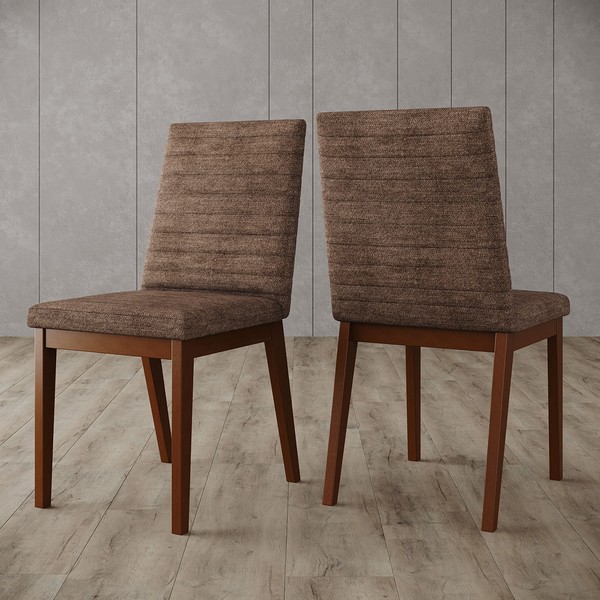 Cadeiras Kit 2 Cadeiras Elena Cacao/Nature - Henn