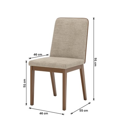 Cadeiras Kit 2 Cadeiras pietra Nature/Creme/Caramelo - Henn