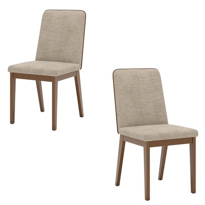 Cadeiras Kit 2 Cadeiras pietra Nature/Creme/Caramelo - Henn