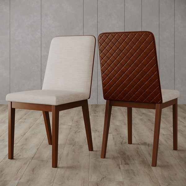 Cadeiras Kit 2 Cadeiras pietra Nature/Linho/Caramelo - Henn