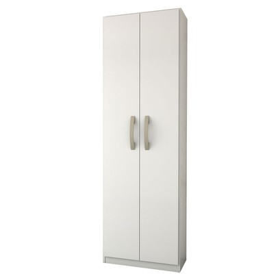 Armário Multiuso Andorra 2 Portas 4 Prateleiras Branco Neve - Panorama Móveis