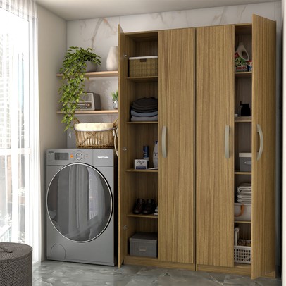 Lavanderia Completa Andorra 4 Portas 8 Prateleiras Marrocos - Panorama Móveis