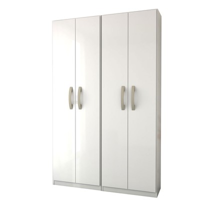 Lavanderia Completa Andorra 4 Portas 8 Prateleiras Branco Neve - Panorama Móveis