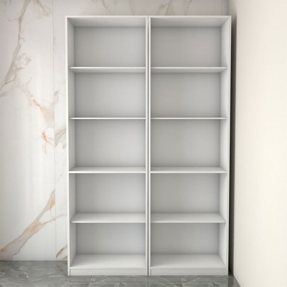 Lavanderia Completa Andorra 4 Portas 8 Prateleiras Branco Neve - Panorama Móveis